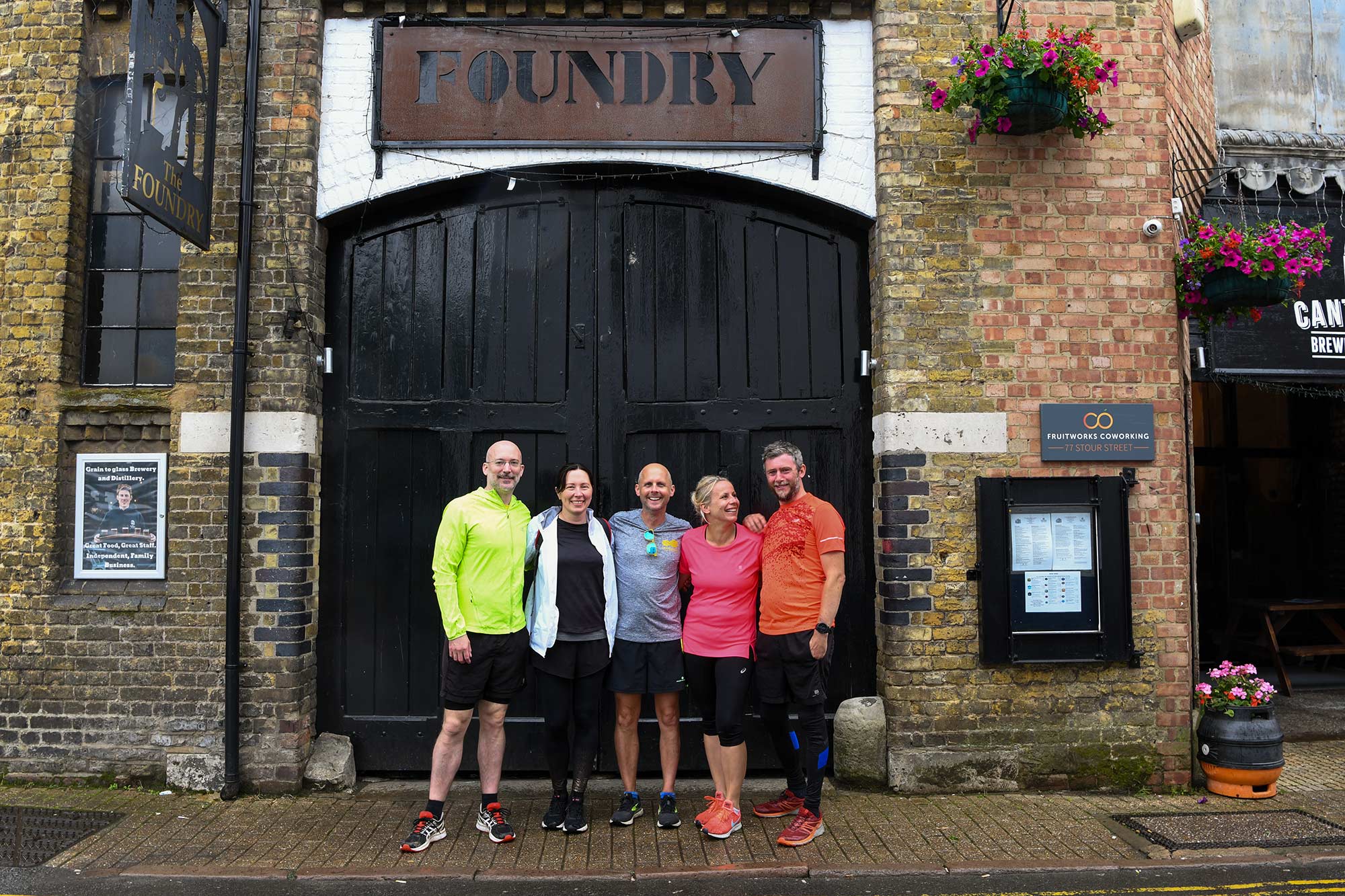 Canterbury Running Tours Group Outside Foundry